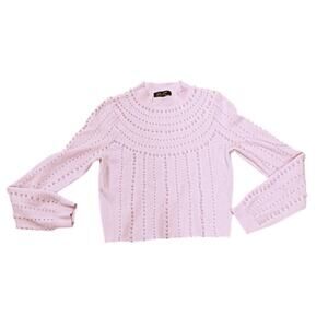 Blush Pink On Twelfth Cropped Soft Pullover Sweater L